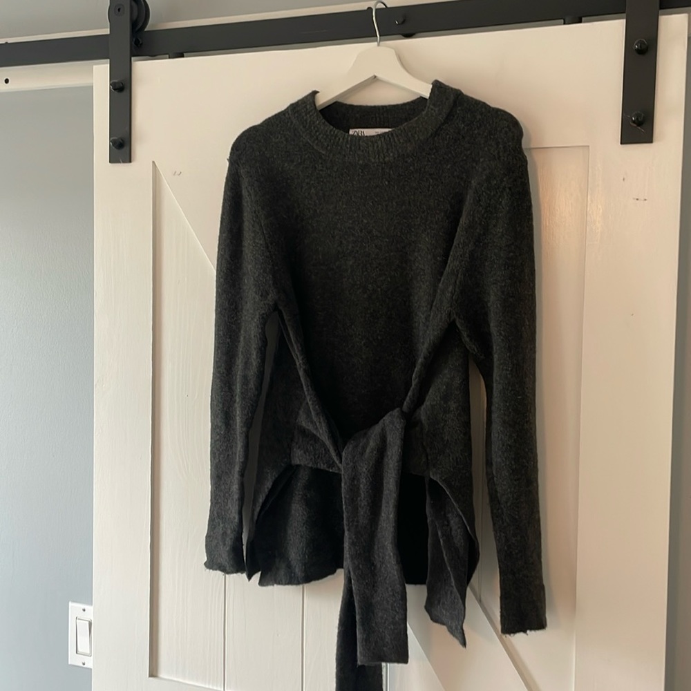 Zara sweater with attached front tie